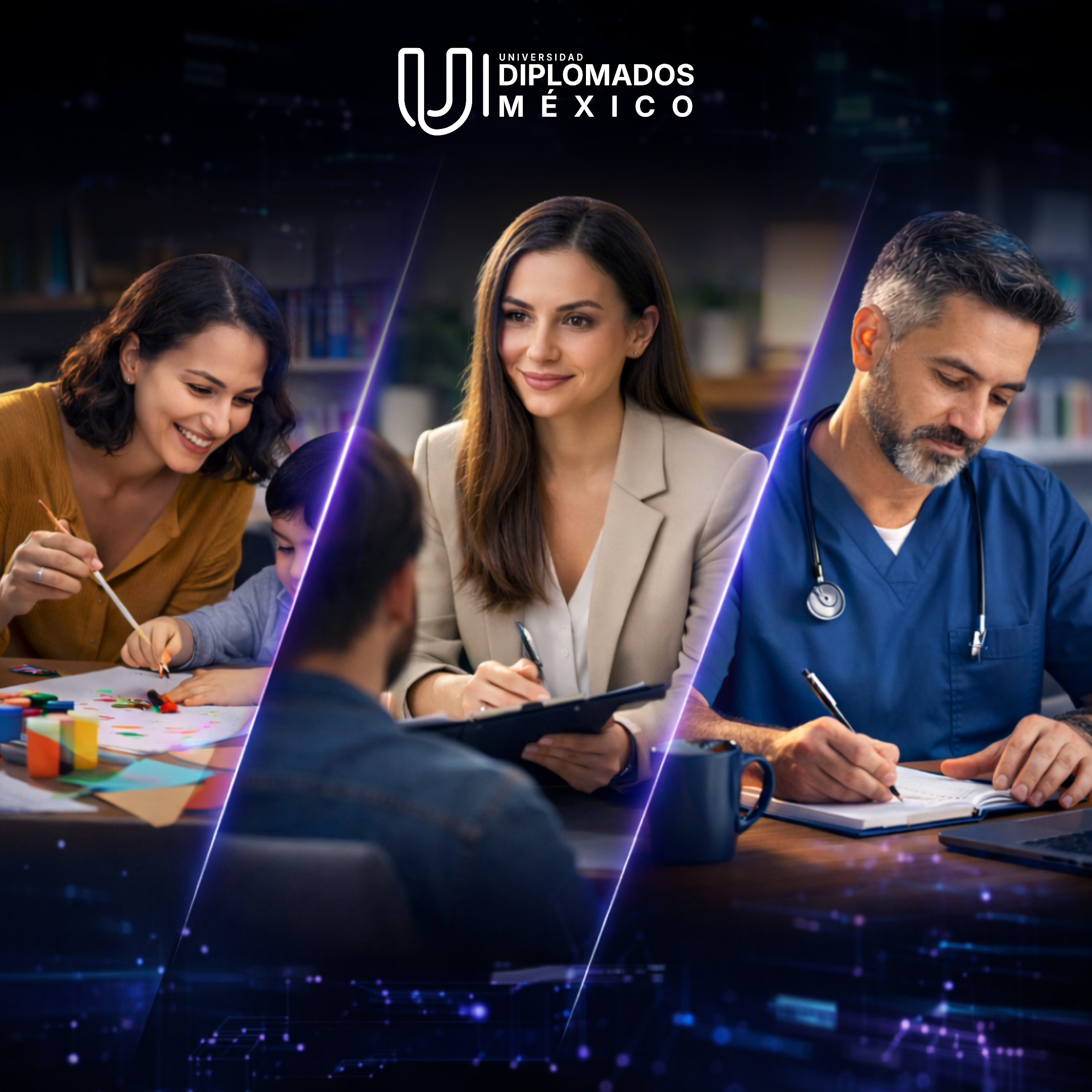 Profesionales de educación, negocios y salud